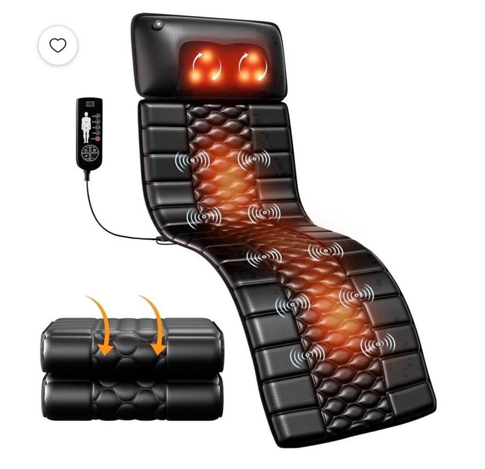 Full body massager heat removeable neck